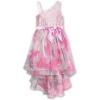 image:imageSpeechless Girls One Shoulder Shimmer Midi Dress with Bow AccentGreyPink