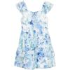 image:imageSpeechless Girls Ruffled Sleeve Laceup Front Party DressIvoryBlue