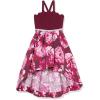 image:imageSpeechless Girls Scalloped Neck HighLow Party DressWineFloral