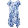 image:imageSpeechless Girls Short Sleeve Asymmetrical Hem Party DressOff WhiteBlue Floral