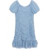 image:imageSpeechless Girls Short Sleeve Shirred Power Mesh Party DressPeriwinkle