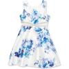 image:imageSpeechless Girls Sleeveless Fit and Flare Mikado DressOff WhiteBlue