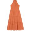 image:imageSpeechless Girls Sleeveless Halter Maxi Tiered Chiffon DressPaprika