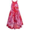image:imageSpeechless Girls Sleeveless Halter Neck Organza High Low Tea Length Dress with Rhinstone Trim BowRedLilac