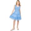 image:imageSpeechless Girls Sleeveless Mesh Dot Tiered Tulle DressBlueSilver