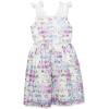 image:imageSpeechless Girls Sleeveless Shadow Stripe Organza Party DressWhiteFloral