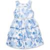 image:imageSpeechless Girls Sleeveless Shimmer Organza Tiered DressIvoryBlue
