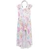 image:imageSpeechless Womens Floral Print Flutter Sleeve Smocked Walk Thru Maxi Dress with HeadbandIvoryMulti