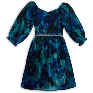 image:imageSpeechless Girls Balloon Sleeve Organza Party DressRoyalTeal