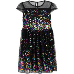 image:imageSpeechless Girls Cap Sleeve Sequined Party DressBlack