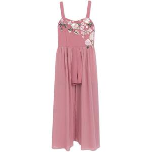 image:imageSpeechless Girls Floral Appliqu Romper With Chiffon Walkthrough Maxi Skirt OverlayMauve
