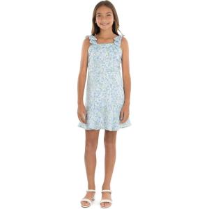 image:imageSpeechless Girls Floral TieShoulder Dress with Tiered Flounce HemIvoryBlue Floral