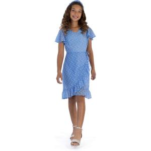 image:imageSpeechless Girls Flutter Sleeve Chiffon Dress and HeadbandPeriwinkle