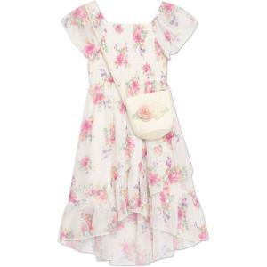 image:imageSpeechless Girls Flutter Sleeve Midi Dress and PurseIvoryCoral