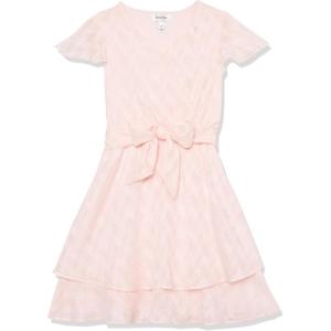 image:imageSpeechless Girls Flutter Sleeve Wrap Front DressBlush