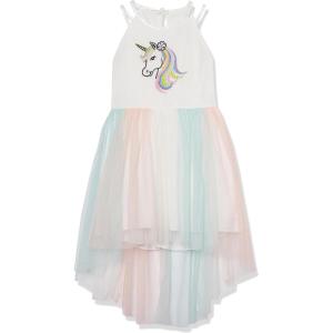 image:imageSpeechless Girls High Neck Party Dress with Mesh SkirtIvoryBlush
