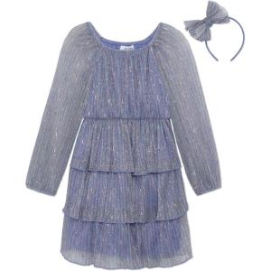 image:imageSpeechless Girls Long Sleeve Plisse Party Dress and HeadbandBlueLavender