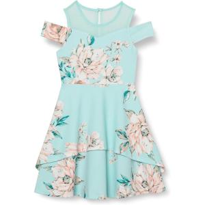image:imageSpeechless Girls Off The Shoulder Floral Party DressMintPeach