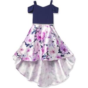 image:imageSpeechless Girls Off The Shoulder High Low Party DressNavyPurple