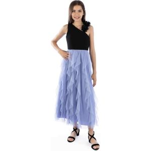 image:imageSpeechless Girls One Shoulder Maxi Corkscrew Party DressBlackLilac
