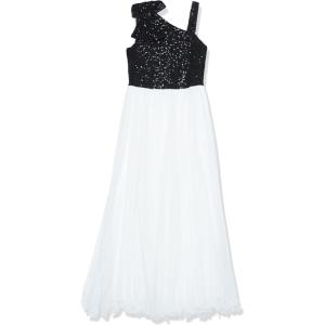 image:imageSpeechless Girls One Shoulder Maxi Formal Party DressBlackIvory