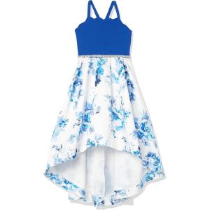 image:imageSpeechless Girls Scalloped Neck HighLow Party DressBlue