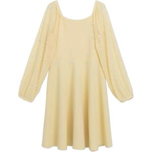 image:imageSpeechless Girls Scuba Crepe Pearl and Rhinestone Sleeve Party DressButter