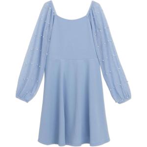 image:imageSpeechless Girls Scuba Crepe Pearl and Rhinestone Sleeve Party DressPeriwinkle