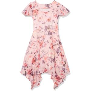 image:imageSpeechless Girls Short Sleeve Asymmetrical Hem Party DressPinkPeach