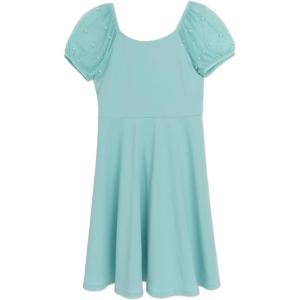 image:imageSpeechless Girls Short Sleeve Scuba Crepe Skater Party DressAqua