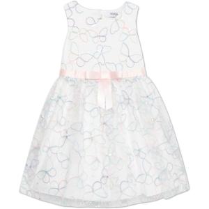 image:imageSpeechless Girls Sleeveless Butterfly Embroidered Mesh Party DressIvoryPink