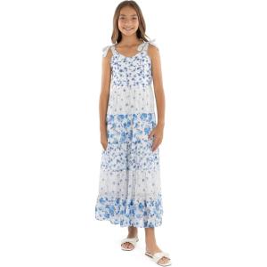image:imageSpeechless Girls Sleeveless Chiffon Maxi Tiered Dress with SunglassesIvoryBlue