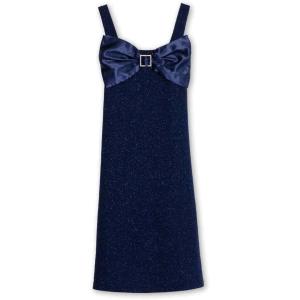 image:imageSpeechless Girls Sleeveless Glitter Knit Aline Party DressNavy