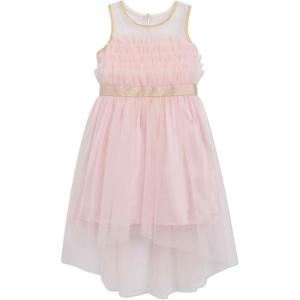 image:imageSpeechless Girls Sleeveless Illusion Neck Cupcake Tulle Sash Belt KneeLength DressPinkgold
