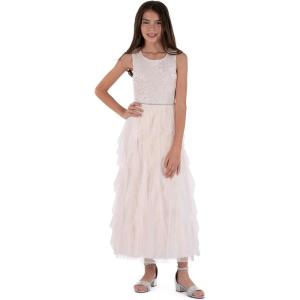image:imageSpeechless Girls Sleeveless Maxi Length Corkscrew Party DressChampagne