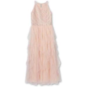 image:imageSpeechless Girls Sleeveless Maxi Party Dress with Corkscrew SkirtBlush