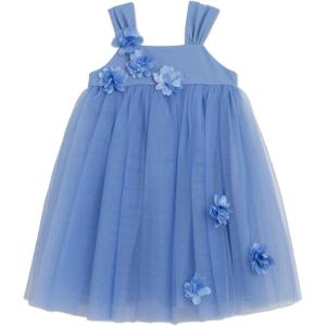 image:imageSpeechless Girls Sleeveless Satin 3D Applique Flower Tulle Party DressPeriwinkle