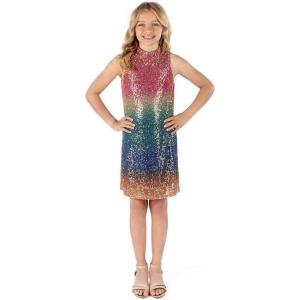 image:imageSpeechless Girls Sleeveless Sequined Aline Party DressMulti