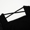 image:imageUhnice Flower Girl Long Sleeve Ruched Bodycon Dress for Wedding Party DanceBlack