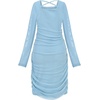 image:imageUhnice Flower Girl Long Sleeve Ruched Bodycon Dress for Wedding Party DanceBlue