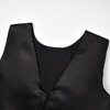 image:imageUhnice Girls Satin Flower Girl Dress with Detachable Bow Sleeveless Ankle Length Party Gown for Wedding BirthdayBlack