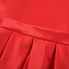 image:imageUhnice Girls Satin Flower Girl Dress with Detachable Bow Sleeveless Ankle Length Party Gown for Wedding BirthdayRed