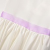 image:imageUhnice Girls Satin Flower Girl Dress with Pearl Trim Organza Sash and Detachable Bow Sleeveless Ankle Length Formal GownWhite With Purple Sash and Bow