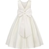 image:imageUhnice Girls Satin Flower Girl Dress with Detachable Bow Sleeveless Ankle Length Party Gown for Wedding BirthdayWhite