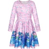 image:imageQuedoris Girls Dress Unicorn Printed Casual Party Twirly Dress for Kids in 2t to 10 Years
